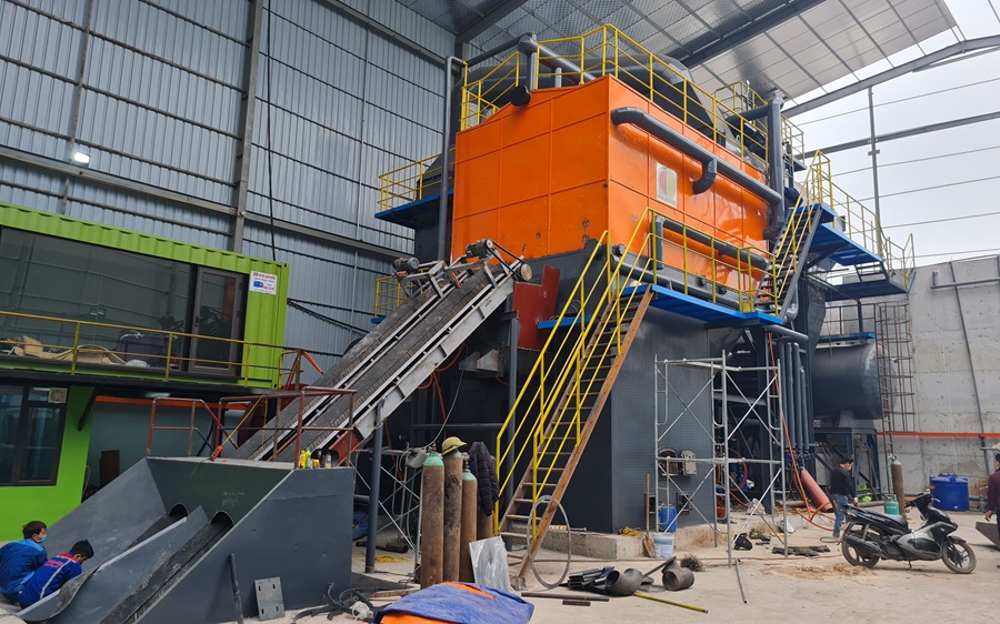 Lò hơi tầng sôi đốt trấu